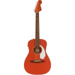 Fender malibu player fiesta red wn white pickguard guitare ?lectro - acoustique folk