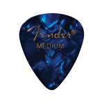 Fender pack de 12 mdiators 351 premium celluloid, mediums - blue moto