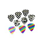 Fender pack de 12 mediatiors 351 graphic, durs - rainbow