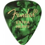 Fender pack de 12 mdiators 351 premium celluloid, trs durs - green moto