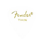 Fender pack de 12 mdiators 351 premium celluloid, fins - blanc