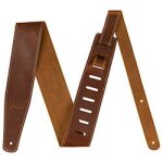 Fender - sangle broken - in leather havane - sangle guitare