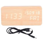 Fhe gototop horloge de contr�le du son r�veil num�rique led r�veil en bois contr�le du son 3 r�glage ...