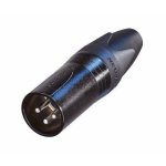 Fiche connecteur xlr 3 broches m�le noir - neutrik nc3mxx - bag