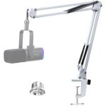 Fifine am8 bras micro blanc, support micro blanc fifine usb / xlr studio micro avec adaptateur � vis ...
