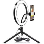 Fill light usb dimmable led ring fill light avec trpied et support de tlphone, ensemble de lumire ...