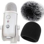 Filtre anti pop mousse en bonnette pare - brise fourrure pour blue yeti microphone, blue yeti pro micro ...