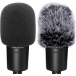 Filtre anti - pop en mousse et fourrure pare - brise de microphone micro pare - brise grande couverture ... Filtre anti - pop en mousse et fourrure pare - brise de microphone micro pare - brise grande couverture ...