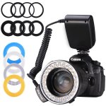 Flash annulaire macro led 3000 - 15000k avec 8 bagues d'adaptation 48 pièces Flash annulaire macro led 3000 - 15000k avec 8 bagues d'adaptation 48 pièces