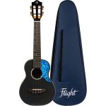 Flight iris concert ukulele black ukull concert avec housse