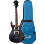 Flight rock series vanguard transparent black ukul�l� t�nor electrique solid body avec housse