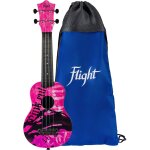 Flight ultra travel series uts - 40 pink rules ukul�l� soprano en plastique avec housse