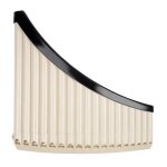 Flute de pan 16 / 18 tuyaux, basse accordable, instrument de musique professionnel (beige, 18 pouces) ...