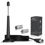 Fm radio antenna dab indoor telescopic 75 ohm magnetic base cable 3m for denon pioneer onkyo receiver ... Fm radio antenna dab indoor telescopic 75 ohm magnetic base cable 3m for denon pioneer onkyo receiver ...