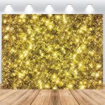 Fond dor 1, 8 x 1, 2 m, particules de paillettes dores, thme de rve, fond de photographie en vinyle, ...