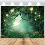 Fond de fort 1. 8x1. 2 m fond photo de champignon de fort de conte de fes au pays des merveilles, ...