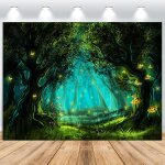 Fond de fort 2. 5x1. 8 m fond photos de fleurs de champignons de fort de conte de fes, fond bote ...