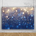 Fond photo 1. 5x1 m, fond mural photo color tache bleu fonc or paillettes, fond de bote photo vinyle ...