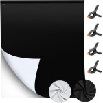 Fond photo blanc et noir 2 - en - 1, 1. 5 * 2m toile de fond de studio professionnel en polyester mat ...