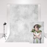 Fond photo gris 1. 5x2. 2m doux pour enfant, nouveau - n�, mariage - int�rieur simple, pliable, studio ...