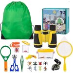 Forfait aventure pour jeunes explorateurs avec jumelles, outils pour insectes, boussole et matriel d'observat ...