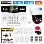 Fuers - systme d'alarme intelligent tuya, wi - fi, 4g, 101, 433 z successifs, sans fil, lien de zone ...