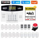 Fuers - systme d'alarme intelligent tuya, wi - fi, 4g, 101, 433 z successifs, sans fil, lien de zone ...