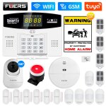 Fuers - systme d'alarme intelligent tuya, wi - fi, 4g, 101, 433 z successifs, sans fil, lien de zone ...