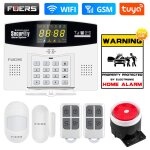 Fuers - systme d'alarme intelligent tuya, wi - fi, 4g, 101, 433 z successifs, sans fil, lien de zone ...
