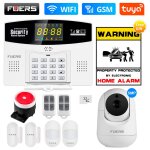 Fuers - systme d'alarme intelligent tuya, wi - fi, 4g, 101, 433 z successifs, sans fil, lien de zone ...
