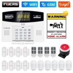 Fuers - systme d'alarme intelligent tuya, wi - fi, 4g, 101, 433 z successifs, sans fil, lien de zone ...