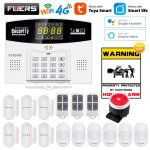 Fuers - systme d'alarme intelligent tuya, wi - fi, 4g, 101, 433 z successifs, sans fil, lien de zone ...