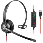 G700ta casque usb avec microphone, rduction du bruit, casque professionnel avec cble pour ordinateur ...