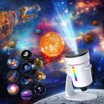 Galaxy projector, 10 realistic nebula scenarios, 4k hd projector lamp galaxy adjustable angle and focal ...