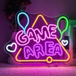 Game area neon led, lettre lumineuse pour jeux vidéo, neon mural dimmable pour décoration, néon led pour ... Game area neon led, lettre lumineuse pour jeux vidéo, neon mural dimmable pour décoration, néon led pour ...