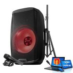 Gemini as - 2115bt - lt - pk, enceinte sono boomer 15 ,  led - 2000w, usb sd bluetooth tws fm, pied, ...