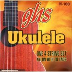 Ghs h - 100 black nylon silverwound baritone jeu de cordes pour ukulele