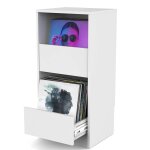 Glorious vinyl vault white meuble pour vinyles