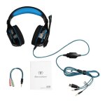 Gm - 2 pc gaming gamer casque casque casque filaire stéréo basse ordinateur avec microphone led pour ... Gm - 2 pc gaming gamer casque casque casque filaire stéréo basse ordinateur avec microphone led pour ...