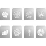 Gobo set pour alliage d'aluminium optique conique snoot 8 x gobos cartes graphiques plaques mtalliques ...