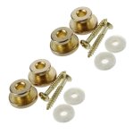 Golden strap button avec vis de pour guitare mandoline de 4 pieces