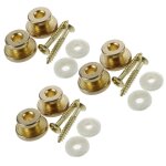 Golden strap button avec vis de pour guitare mandoline de 6 pieces