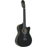 Gomez 001 bk - ce guitare classique electro - acoustique noir