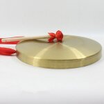 Gong en cuivre chinois, diamètre 15 / 22 / 32 cm, instrument de percussion d'opéra avec batteur en bois ... Gong en cuivre chinois, diamètre 15 / 22 / 32 cm, instrument de percussion d'opéra avec batteur en bois ...