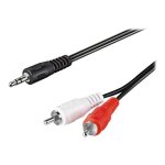 Goobay avk 118 - 1000 - câble audio - mini - phone stereo 3. 5 mm mâle pour rca mâle - 10 m - noir Goobay avk 118 - 1000 - câble audio - mini - phone stereo 3. 5 mm mâle pour rca mâle - 10 m - noir