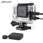 Côté gopro boîtier de protection ouverte fil connectable cas w / squelette bacpac backdoor + lens cap ... Côté gopro boîtier de protection ouverte fil connectable cas w / squelette bacpac backdoor + lens cap ...