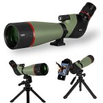 Gosky 20 - 60x80 longue vue - telescope a angle bak4 - la plus recente lunette de visee etanche pour ...