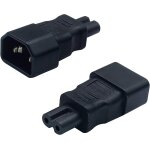 Gothicana by empiec 320 c14 a c7 secteur adaptateur, 10a 125v iec 3 ples mle a 2 ples femelle figure ...