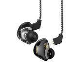Grain de caf� dans l'oreille moniteur �couteur filaire 1dd 10mm double casque hifi magn�tique avec cable ...