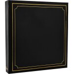 Grand album pour 500 photos 15, 2 x 10, 2 cm couverture rembourrée dorée noir 34 x 4 x 33 cm Grand album pour 500 photos 15, 2 x 10, 2 cm couverture rembourrée dorée noir 34 x 4 x 33 cm